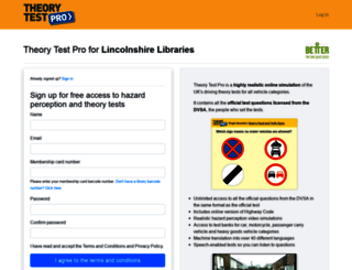 lincolnshire.theorytestpro.co.uk screenshot
