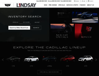 lindsaycadillac.com screenshot