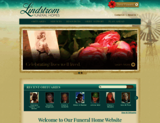 lindstromfuneralhomes.com screenshot