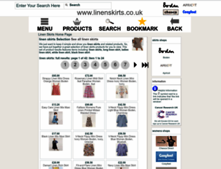 linenskirts.co.uk screenshot
