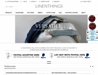 linenthings.com.au screenshot