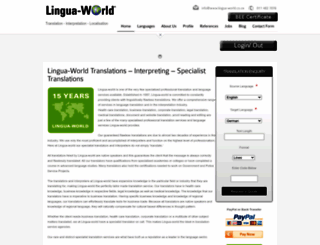 lingua-world.co.za screenshot