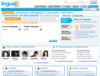 linguae.com screenshot
