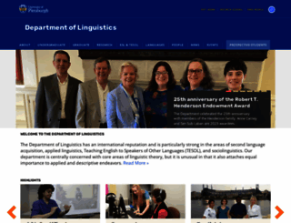 linguistics.pitt.edu screenshot