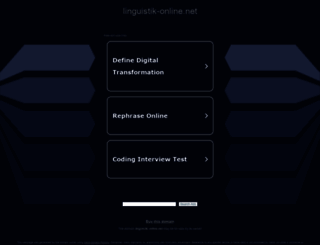 linguistik-online.net screenshot