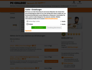 linux.pc-college.de screenshot