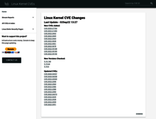 linuxkernelcves.com screenshot