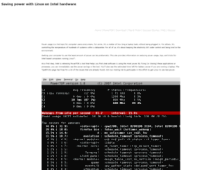 linuxpowertop.org screenshot
