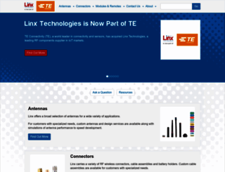 linxtechnologies.com screenshot