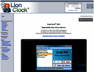 lionclocksoftware.com screenshot