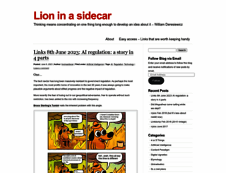 lioninasidecar.wordpress.com screenshot
