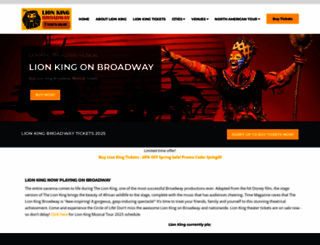 lionkingbroadwayticketsonline.com screenshot