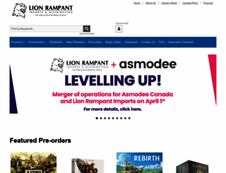 lionrampantimports.com screenshot