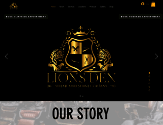 lionsdenshearandshavecompany.com screenshot