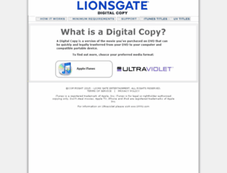 lionsgatedigitalcopy.com screenshot