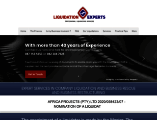 liquidationexperts.co.za screenshot
