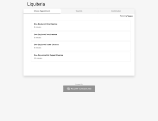 liquiteria.acuityscheduling.com screenshot