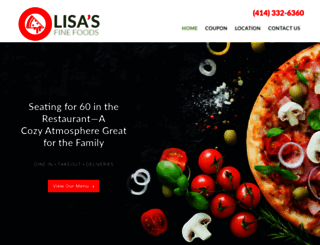 lisasfinefoods.net screenshot