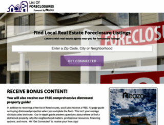 list-of-foreclosures.com screenshot