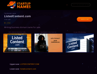 listedcontent.com screenshot