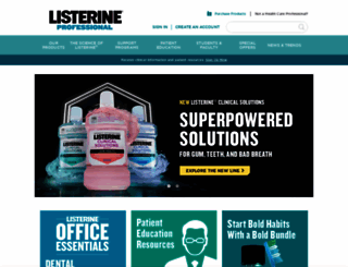 listerineprofessional.com screenshot