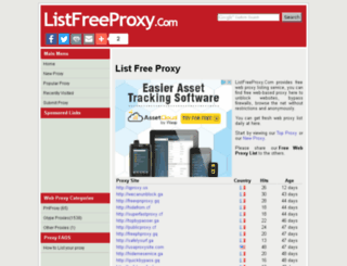 listfreeproxy.com screenshot
