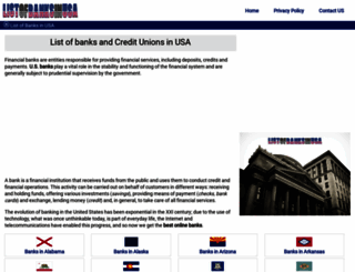 listofbanksinusa.com screenshot