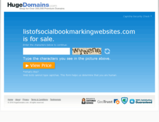 listofsocialbookmarkingwebsites.com screenshot