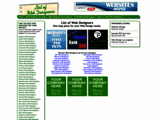 listofwebdesigners.com screenshot