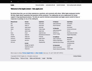 lists.apple.com screenshot