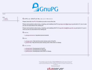 lists.gnupg.org screenshot