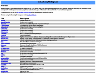 lists.kde.org screenshot