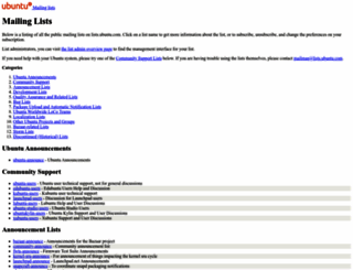 lists.ubuntu.com screenshot