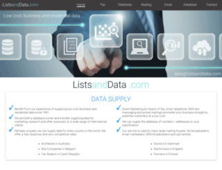 listsanddata.com screenshot