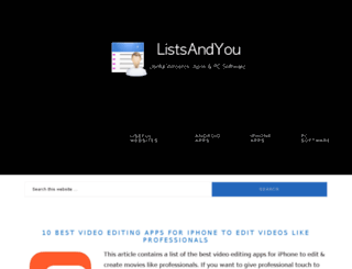 listsandyou.com screenshot