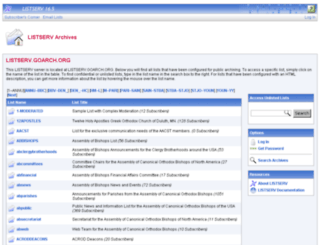 listserv.goarch.org screenshot