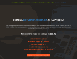 listyradnaroda.cz screenshot