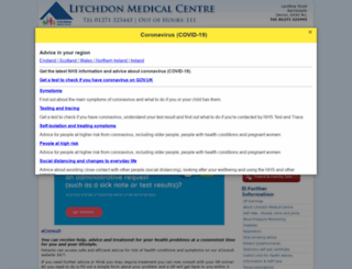 litchdonmedicalcentre.co.uk screenshot