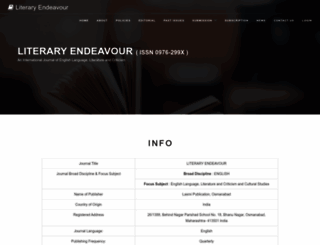 literaryendeavour.org screenshot