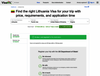 lithuania.visahq.com screenshot