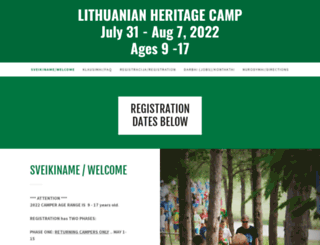lithuanianheritagecamp.org screenshot