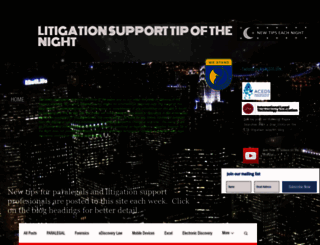 litigationsupporttipofthenight.com screenshot