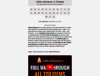 Little Alchemy 2 Cheats - 720 Elements