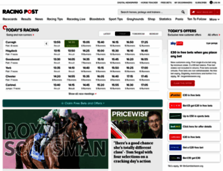 live.racingpost.com screenshot