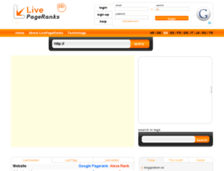 livepageranks.com screenshot