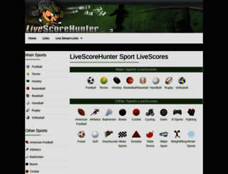 livescorehunter.com screenshot