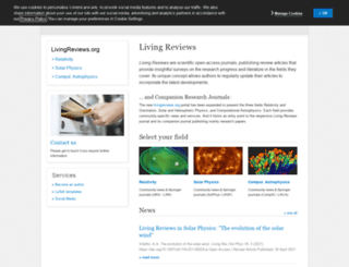 livingreviews.org screenshot
