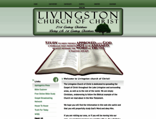 livingstonchurchofchrist.org screenshot