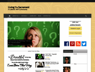 livingthesacrament.com screenshot