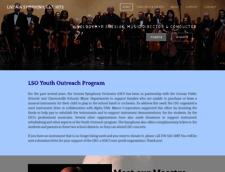 livoniasymphony.org screenshot